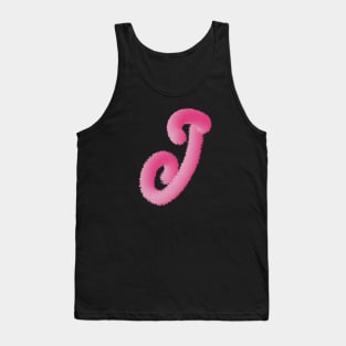 J Pink Animal Initials Tank Top